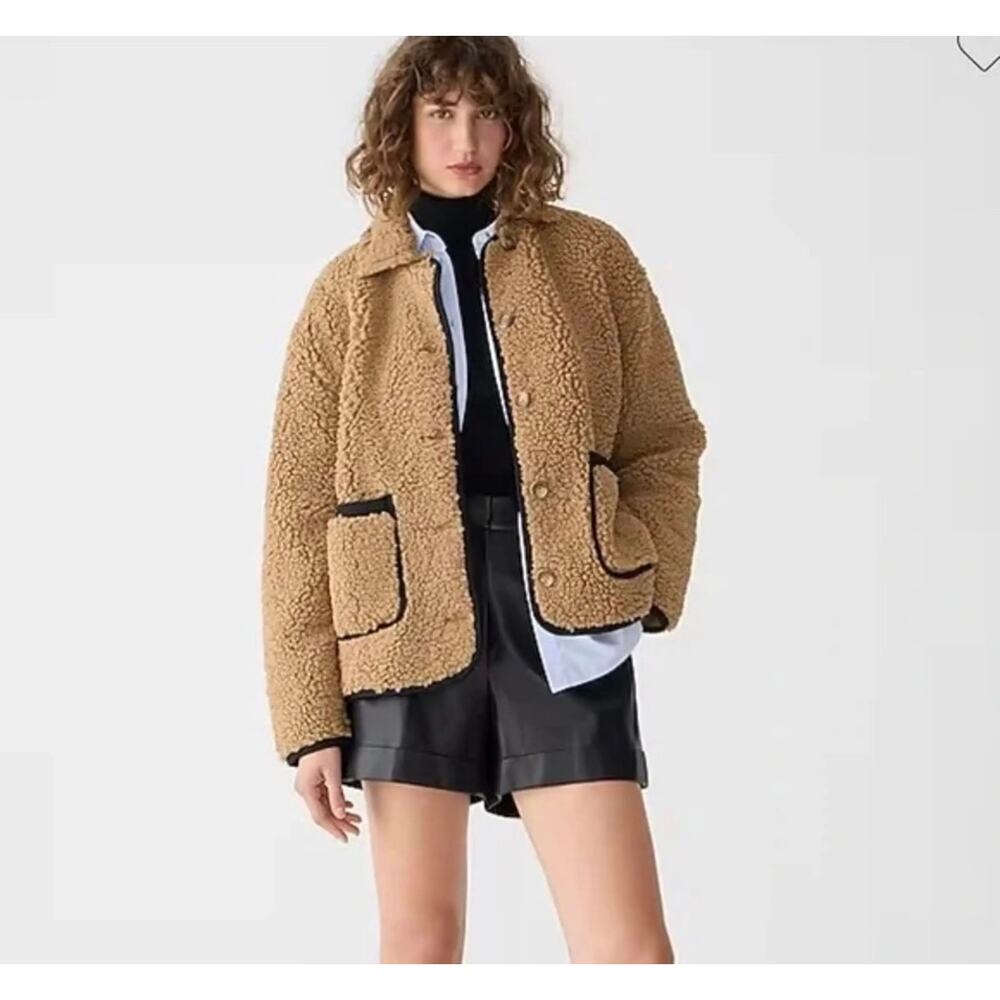 J.Crew Faux Sherpa Barn Jacket M